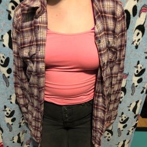 Button up plaid shirt